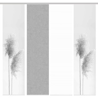 Schmidt Schiebevorhang Irlos 4-er Set Polyester Grau 60 x 260 cm