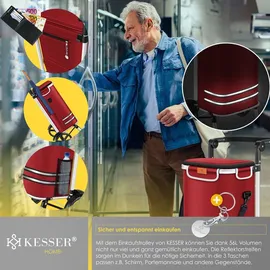 Kesser Einkaufstrolley rot 56L
