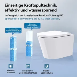 doporro A108 mit WC-Sitz Weiß