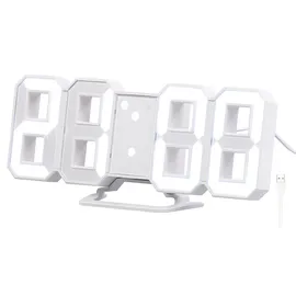 Lunartec Digitaluhr große Ziffern weiß