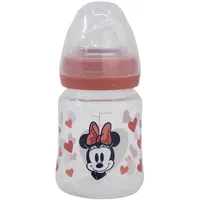 Stor WEITHALS-BABYFLASCHE 150 ML SILIKONSAUGER 3 POSITIONEN MINNIE MOUSE HEART FULL