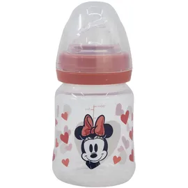 Stor WEITHALS-BABYFLASCHE 150 ML SILIKONSAUGER 3 POSITIONEN MINNIE MOUSE HEART FULL