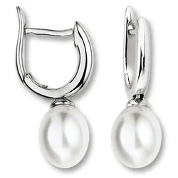 Paar Creolen ONE ELEMENT "Ohrringe Creolen aus 925 Silber Ohrringe Creolen aus 925 Silber", silber, Ohrringe, Damen, Damen, Perlen Silber 925 (Sterlingsilber), Perlen, Silber 925 (Sterlingsilber), Fein gefertigt – ein Zeichen mit besonderer Bedeutung