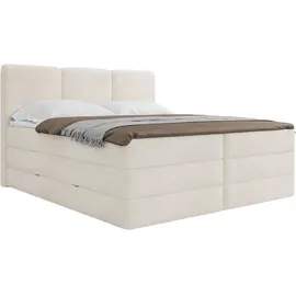 MID.YOU Boxspringbett 180 x 200 cm H2/H3 Creme