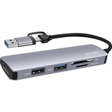 4smarts 5 in1 Universal Mulitport USB Hub spacegrau