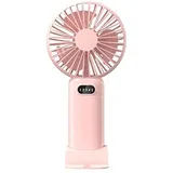 Mateju Mini Ventilator, Handventilator Aufladbar USB Mini Hand Fan, Ventilator Klein Akku Portable für Reisen Büro Zuhause, Summer Must Haves (Rosa,1pcs)
