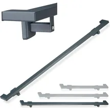 Relaxdays Handlauf eckig, anthrazit