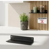 Steinmine - Designmanufaktur Wandregal Metall schwarz matt – Metallverschraubung - kein Bohren – Zubehör für Akustikpaneele (44cm x 13cm)