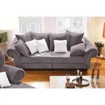 Home Affaire Big-Sofa HOME AFFAIRE "King Henry Mega Sofa, viel Platz, Breite 242cm, Federkern", grau (anthrazit), B:242cm H:90cm T:103cm, Samtcord »Ribbon« (88% Polyester 12% Polyacryl);Luxus-Microfaser (100% Polyester), Sofas, Big-Sofa, in legerer Polsterung und 