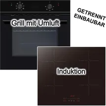 Wolkenstein Herdset ECO Funktion + PKM Induktionskochfeld Booster Touch Slider