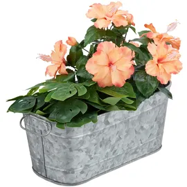 Relaxdays Blumenkasten Metall 16 x 38 x 19 cm