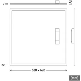 lts licht leuchten LED-Panel M625 (FYR104.0625.840DALIw)