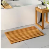 vidaXL Badematte Uni Braun 100 x 53 cm