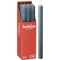 Bolsius Rustik Stabkerzen 27 x 2,3 cm 9 Stück Dunkelblau
