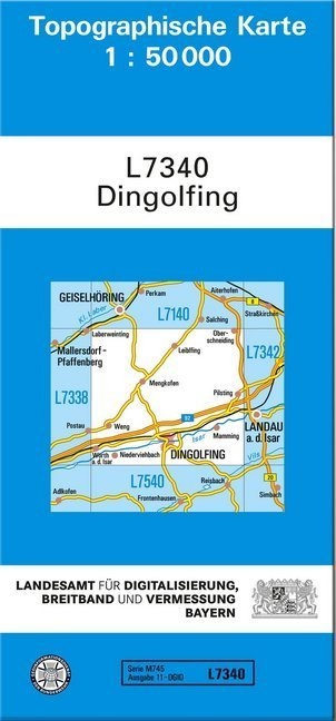 Topographische Karte Bayern / L7340 / Topographische Karte Bayern Dingolfing  Karte (im Sinne von Landkarte)