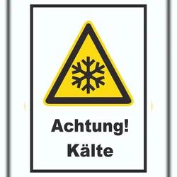 HB-Druck Achtung Kälte A2 (420x594mm) Schild