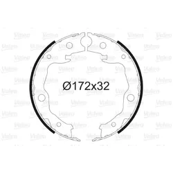 Bremsbackensatz Feststellbremse VALEO 564128