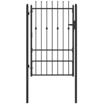 vidaXL Gartentor 150 x 88 cm Schwarz/Stahl