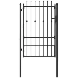 vidaXL Gartentor 150 x 88 cm Schwarz/Stahl