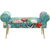Kare Polsterbank Flower Fever Blau 100 x 39 x 0 cm