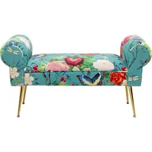 Kare Polsterbank Flower Fever Blau 100 x 39 x 0 cm