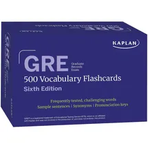 Kaplan GRE Vocabulary Flashcards, Sixth Edition + Online Access to Review Your Cards, a Practice Test, and Video Tutorials (Kaplan Test Prep)