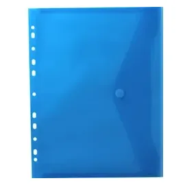EXXO by HFP 35300, A4 quer, transparent farblich sortiert, Eurolochung, Abheftrand, Klappe und Klettverschluss - 10 Stück