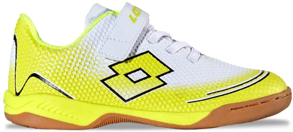 Hallenschuh LOTTO, Mädchen, Gr. 35, gelb (fr.gelb, weiß), Synthetik, mehrfarbig, Schuhe Hallenschuh, - Indoor Sportschuhe mit nicht abfärbender Sohle