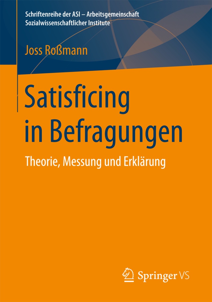 Satisficing In Befragungen - Joss Roßmann  Kartoniert (TB)
