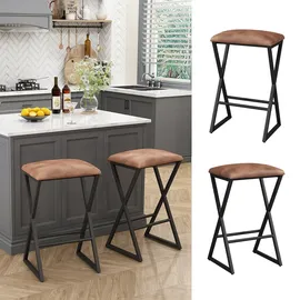 Vicco Barhocker-Set Vault, Braun 30 x 64 cm 2er Set