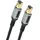 Oehlbach D1C13353 RJ45 Patchkabel CAT 8.1 2.00m Schwarz vergoldete Steckkontakte, dreifach geschirmt 1St.