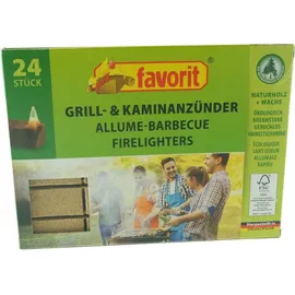 Alschu-Chemie GmbH Grillanzünder 24 Stück Naturholz Wachs braun