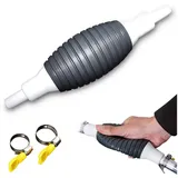 Hikity Ölabsaugpumpe Handpumpen Notpumpen Absaugpumpen Wasser Öl Benzinpumpen Schläuche, Einfache Bedienung und schnelle Öldosierung schwarz