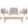 Garden Pleasure SAN MATEO Lounge-Set 4-tlg. braun