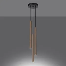 Sollux Lighting Pastelo 3-flg. 19,5 cm rund Holz