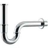 VARIOSAN Universal Röhrensiphon/Siphon für Waschbecken PLUS 14993, 1 1/4" x 32 mm, Edelstahl, verchromt