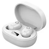 TAMEY Drahtlose Bluetooth-Kopfhörer, Stereo-Kopfhörer, In-Ear-Kopfhörer, Funk-Kopfhörer (LED-Display, Mini-Smart-Touch-Kopfhörer mit Ladestation) weiß