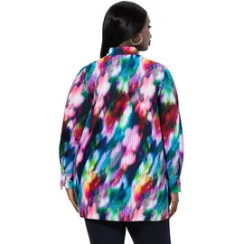 Ulla Popken Longbluse blau/türkis/beere/rosa L-XL