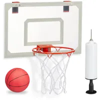 Relaxdays Basketballkorb fürs Zimmer weiß, rot