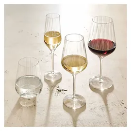 Ritzenhoff & Breker RITZENHOFF Champagnerglas Sternschliff 2, 2 Stück mit Relieflinie - Made in Germany