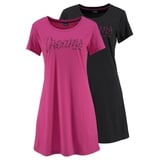 VIVANCE DREAMS Damen Sleepshirt pink, schwarz Gr.40/42