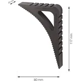 Aougo - Blockystar Fensterstopper Für Innen Und Außen – 2er-set In Schwarz – Blocker Für Offene Türen – Stoppy Gummi-türstopper – Block Für Offene Fenster – Türstopper Aus Kunststoff