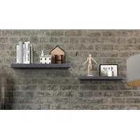 Woltu Bücherregal 110 x 23 x 3,8 cm Dunkelgrau