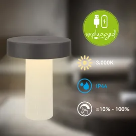 Briloner LED Tischlampe Altweiß-Anthrazit