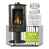 BOMI Kaminschutzgitter Milo in Schwarz | Gr.: 100-405 cm