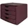 Helit Schubladenbox the green chameleon 26,5 x 33,2 x 21,5 cm 4-tlg. bordeaux-rot