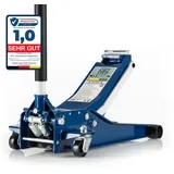 NTG Hydraulischer Wagenheber 3T (75-505mm Hubhöhe) Lowliner mit Doppelzylinder Extra Stabil Profi Rangierwagenheber 3000kg flach für SUV & tiefergelegte Autos KFZ PKW