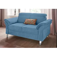 2-Sitzer SIT & MORE "Arngast", blau (hellblau), B:156cm H:84cm T:93cm, Sofas, inklusive Federkern und Kopfteilverstellung