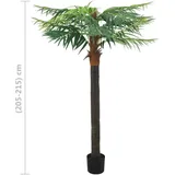vidaXL Künstliche Palme Phönix mit Topf 215 cm Grün