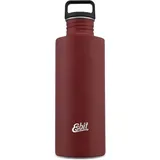 Esbit Trinkflasche Sculptor - Edelstahl Trinkflasche mit praktischem Loop Verschluss - 1000 ml in Rot